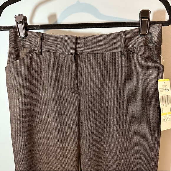 Anne Klein Black Printed Kyanite Flare Dress Pants in Onyx Multi - Picture 4 of 9